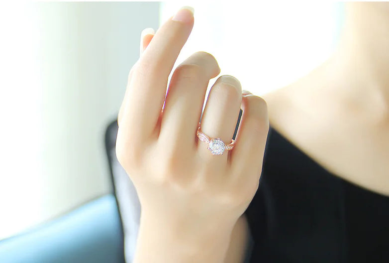 Anillo De Zirconia Cristal Plata 925 Elegante Y Romántico