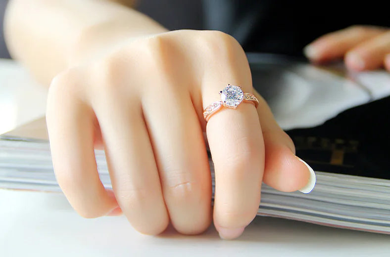 Anillo De Zirconia Cristal Plata 925 Elegante Y Romántico