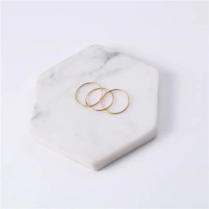 Anillo Minimalista Aros Múltiples Para Mujeres Dorado Lujo