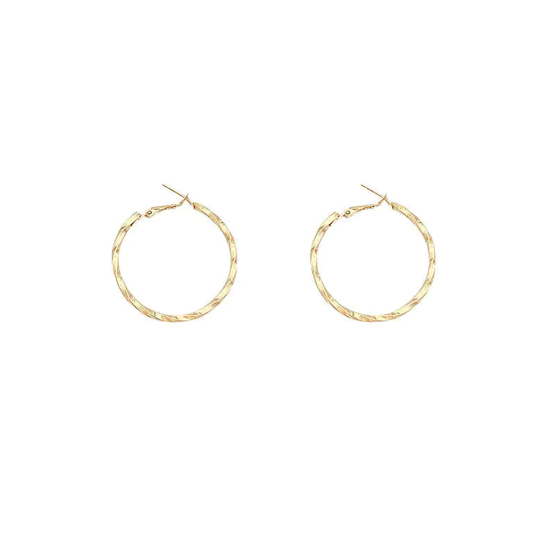 Aretes Geométricos Irregulares En Metal Elegantes Mujer