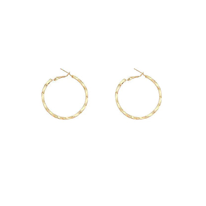 Aretes Geométricos Irregulares En Metal Elegantes Mujer