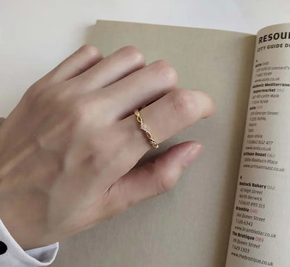 Anillo Abierto Ajustable Plata 925 Para Mujer Romántico