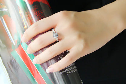 Anillo De Zirconia Cristal Plata 925 Elegante Y Romántico