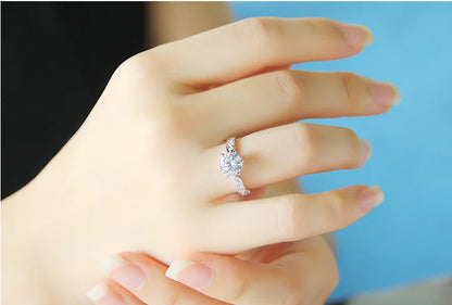 Anillo De Zirconia Cristal Plata 925 Elegante Y Romántico