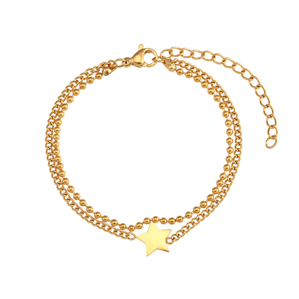 Pulsera Doble Capa Estrellas Euramerican Fashion Para Ella