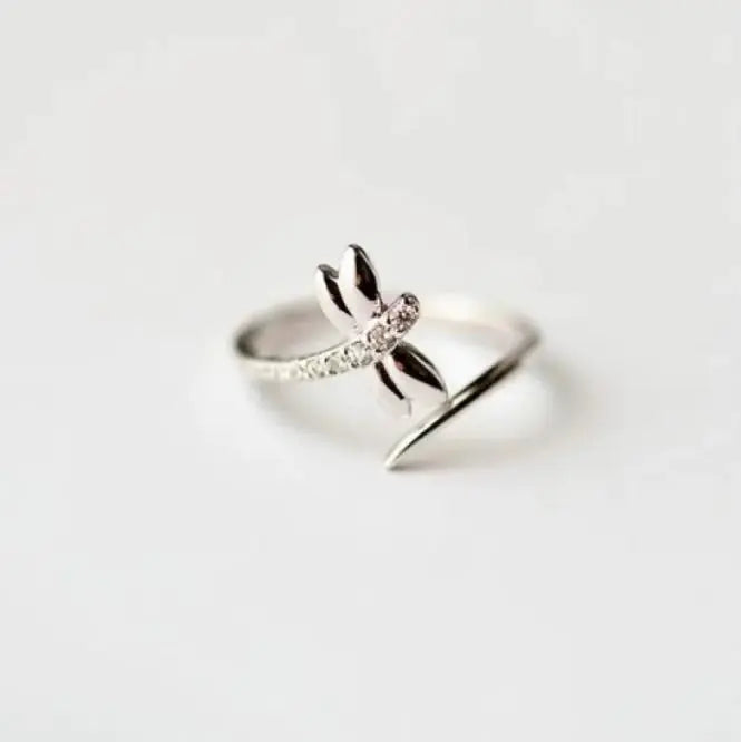 Silver Ring Dragonfly