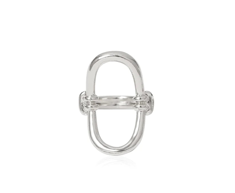 Anillo Geométrico de Metal para Mujeres Electroplateado