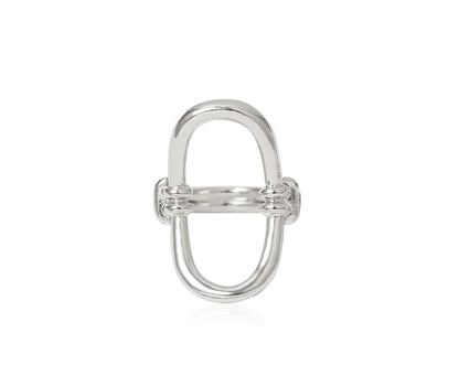 Anillo Geométrico de Metal para Mujeres Electroplateado